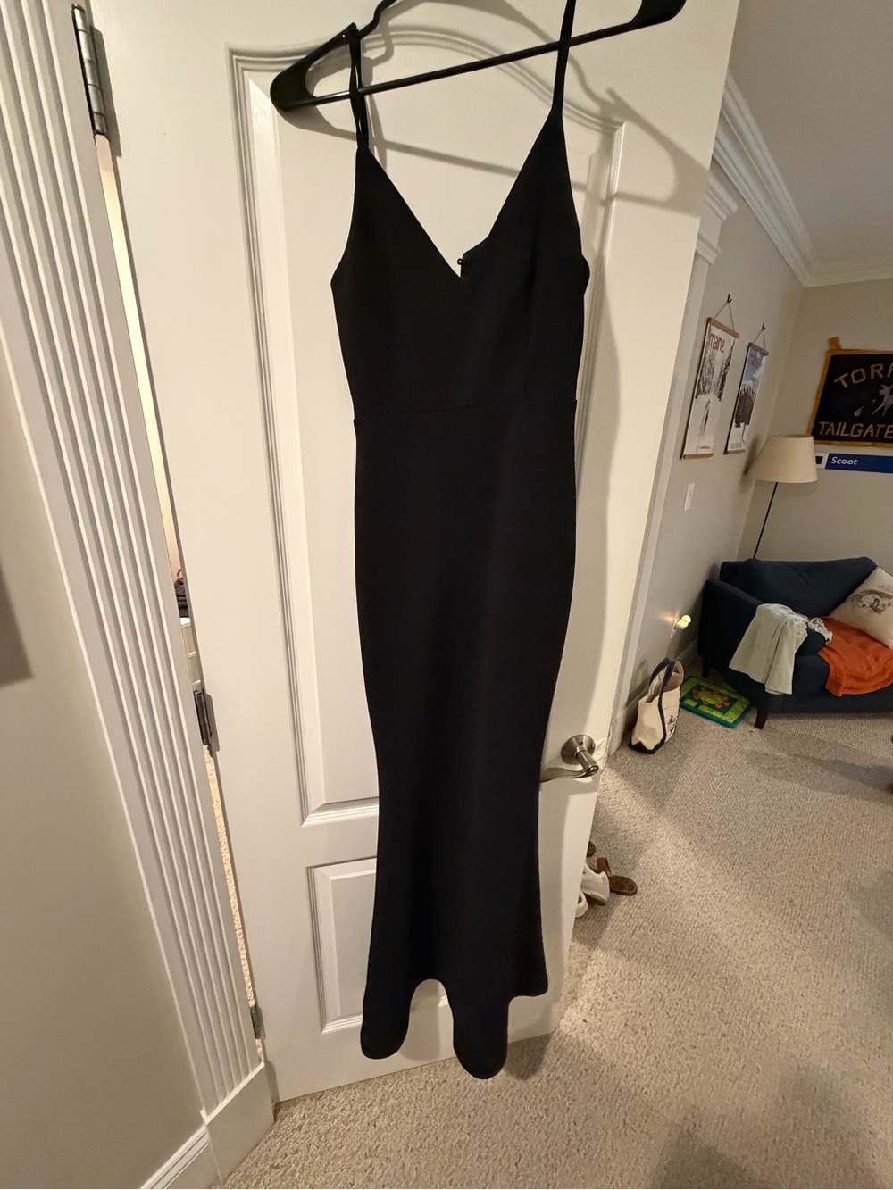 Lulu's Black Strapless-Look V-Neck Maxi Dress